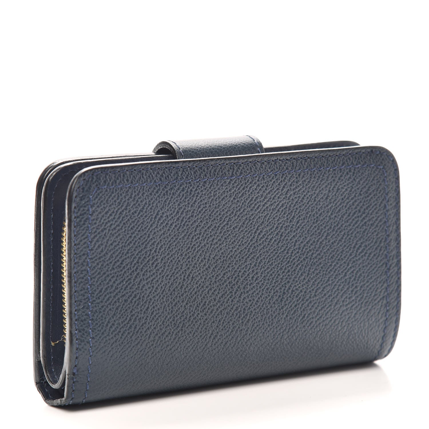 Burberry Grainy Calfskin Buckle Detail Zip Wallet Blue Carbon 3 of 6