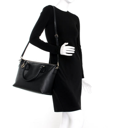 Gucci Dollar Calfskin GG Charm Satchel Black 2 of 10