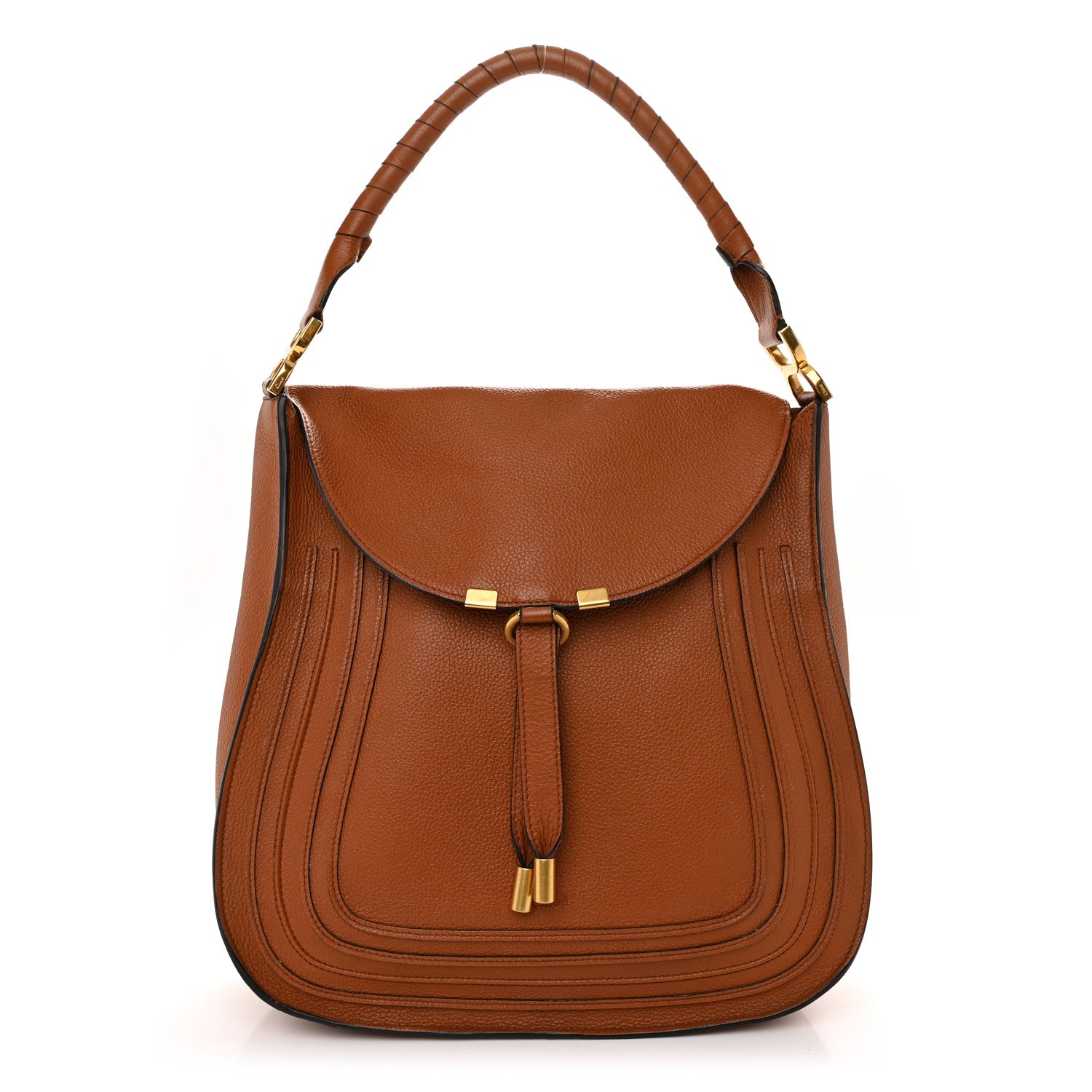 Chloe Calfskin Marcie Hobo Tote Tan 1 of 11