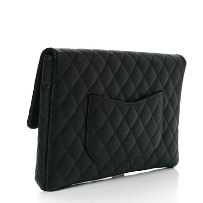 Chanel Caviar Quilted Flap Clutch Black 2 of 7