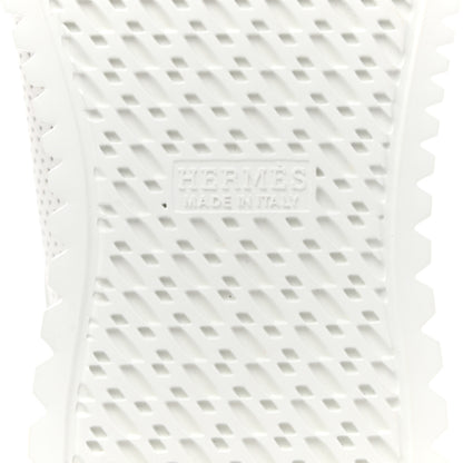Hermes Perforated Calfskin Cross Sneakers 35.5 White 6 of 8