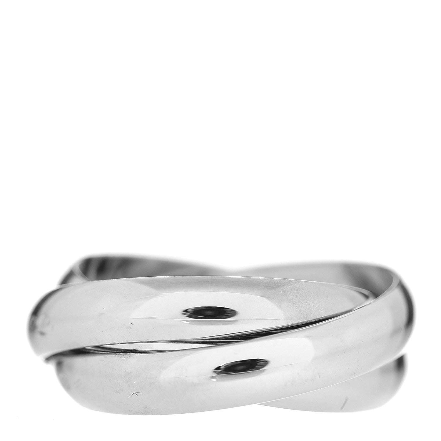 Cartier 18K White Gold Classic Trinity Ring 51 5.75 1 of 6