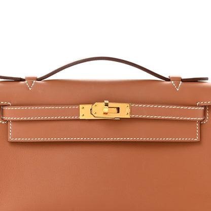 Hermes Swift Kelly Pochette Clutch Gold 8 of 12