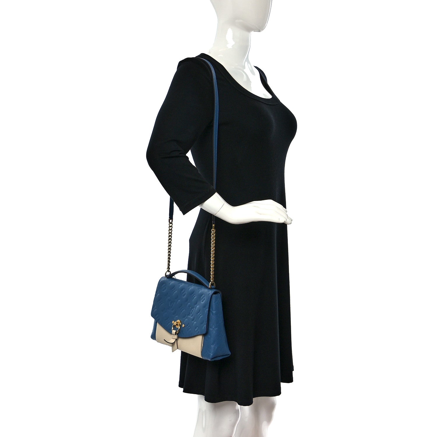 Louis Vuitton Empreinte Blanche BB Denim Creme 2 of 8
