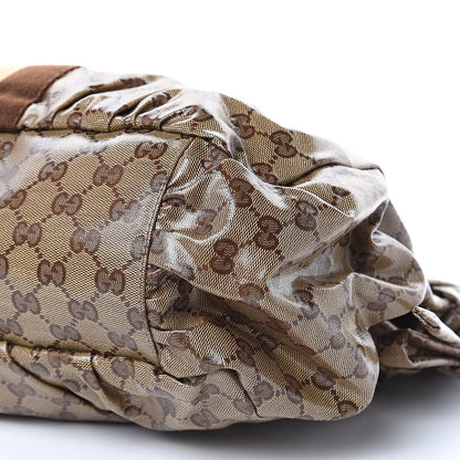 Gucci Crystal Monogram Medium Web Tote Brown 10 of 13