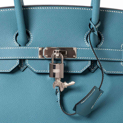 Hermes Epsom Birkin 35 Blue Jean 6 of 11