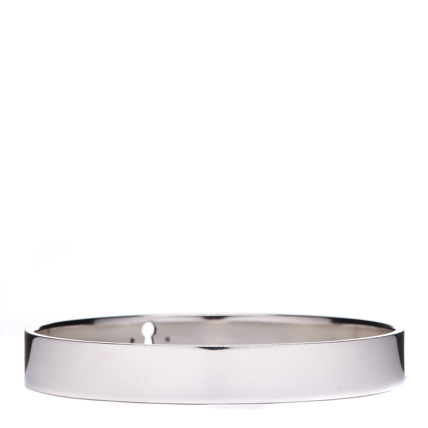 Tiffany Sterling Silver Diamond Narrow Locks Bangle Bracelet 3 of 4