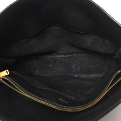 Saint Laurent Grained Calfskin Large Thin Sac De Jour Black 5 of 10
