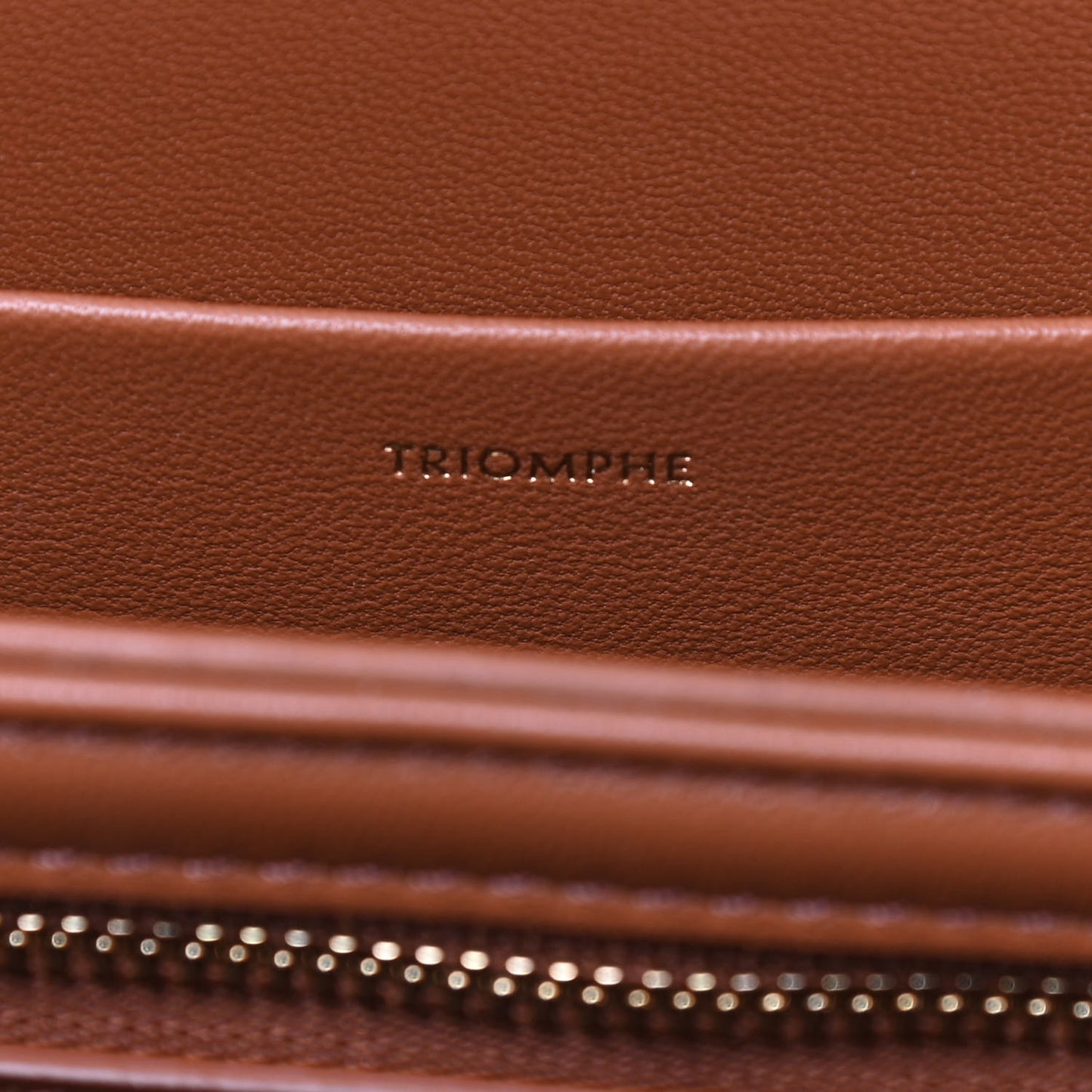 Triomphe Canvas Calfskin Medium Triomphe Bag Tan