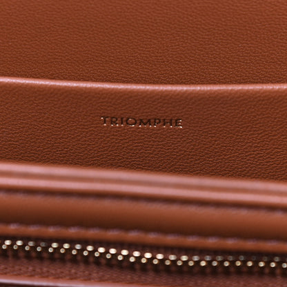 Celine Triomphe Canvas Calfskin Medium Triomphe Bag Tan 7 of 10