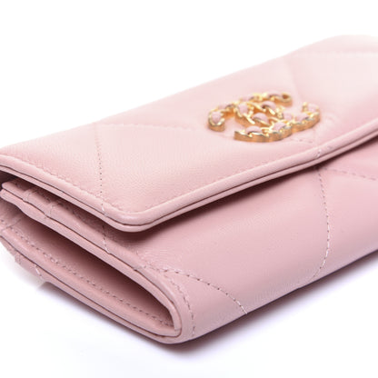 Chanel Goatskin Quilted 19 Flap Wallet Pink 6 of 12