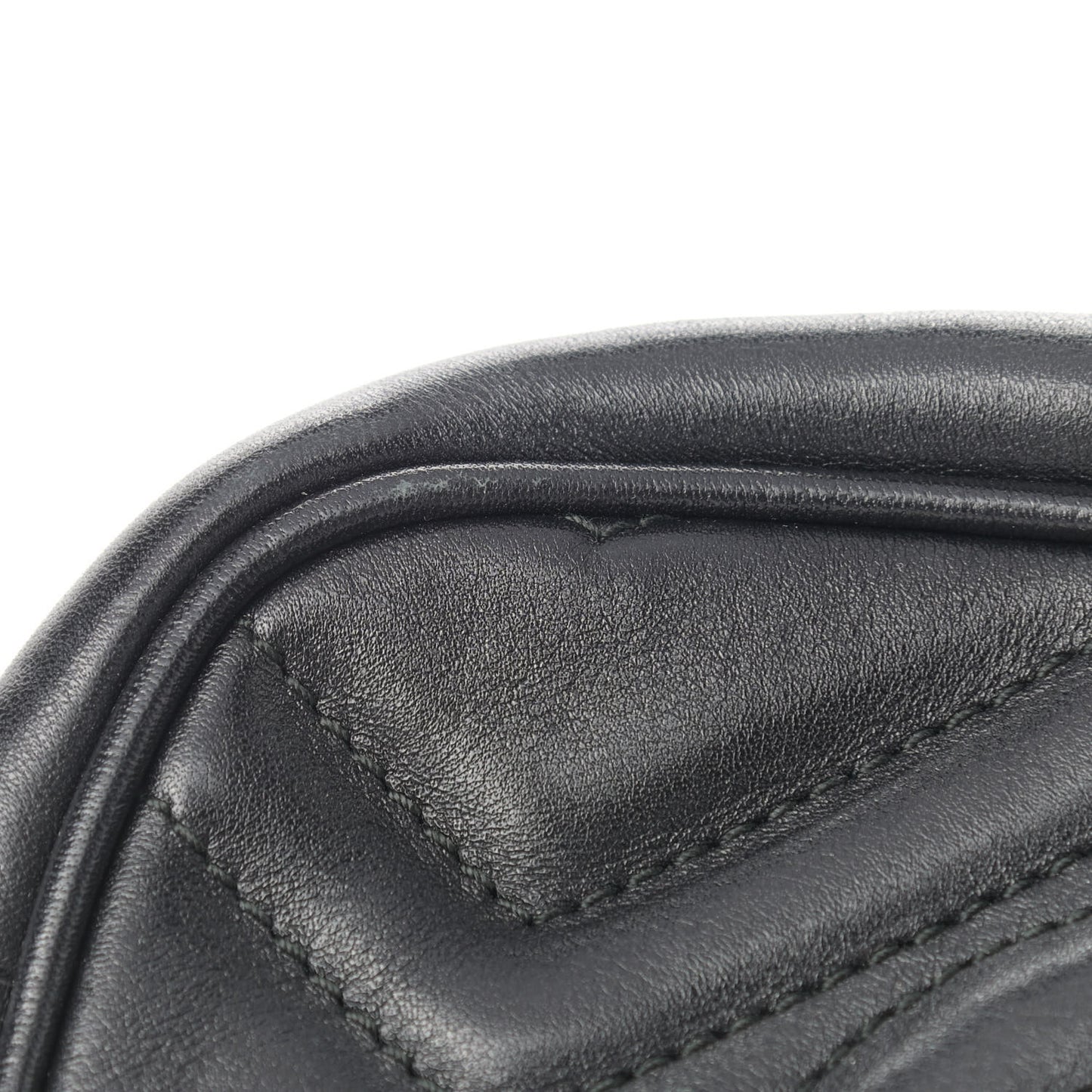 Calfskin Matelasse Mini GG Marmont Chain Shoulder Bag Black