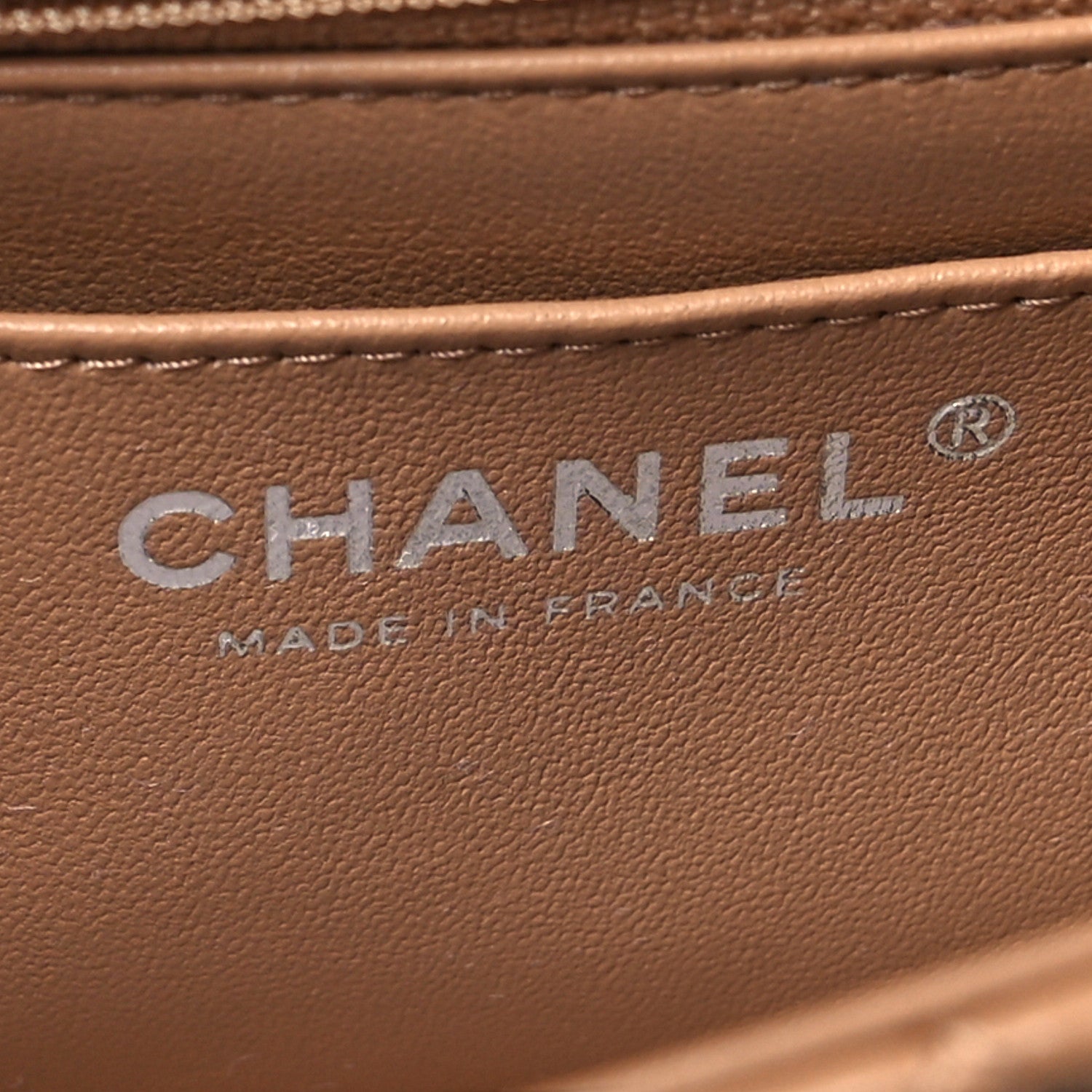 Chanel Lambskin Quilted Mini Rectangular Flap Dark Beige 6 of 10