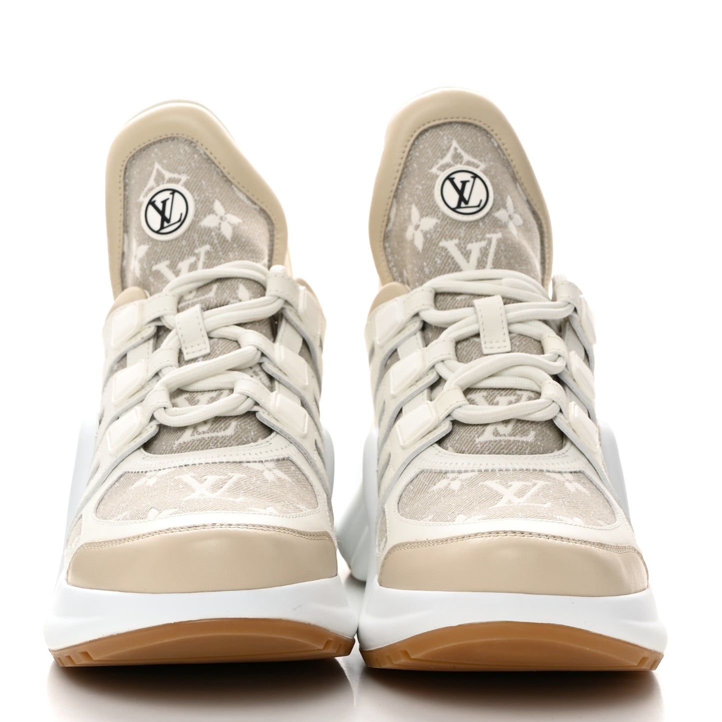 Denim Monogram LV Archlight Sneakers 38.5 Ivory
