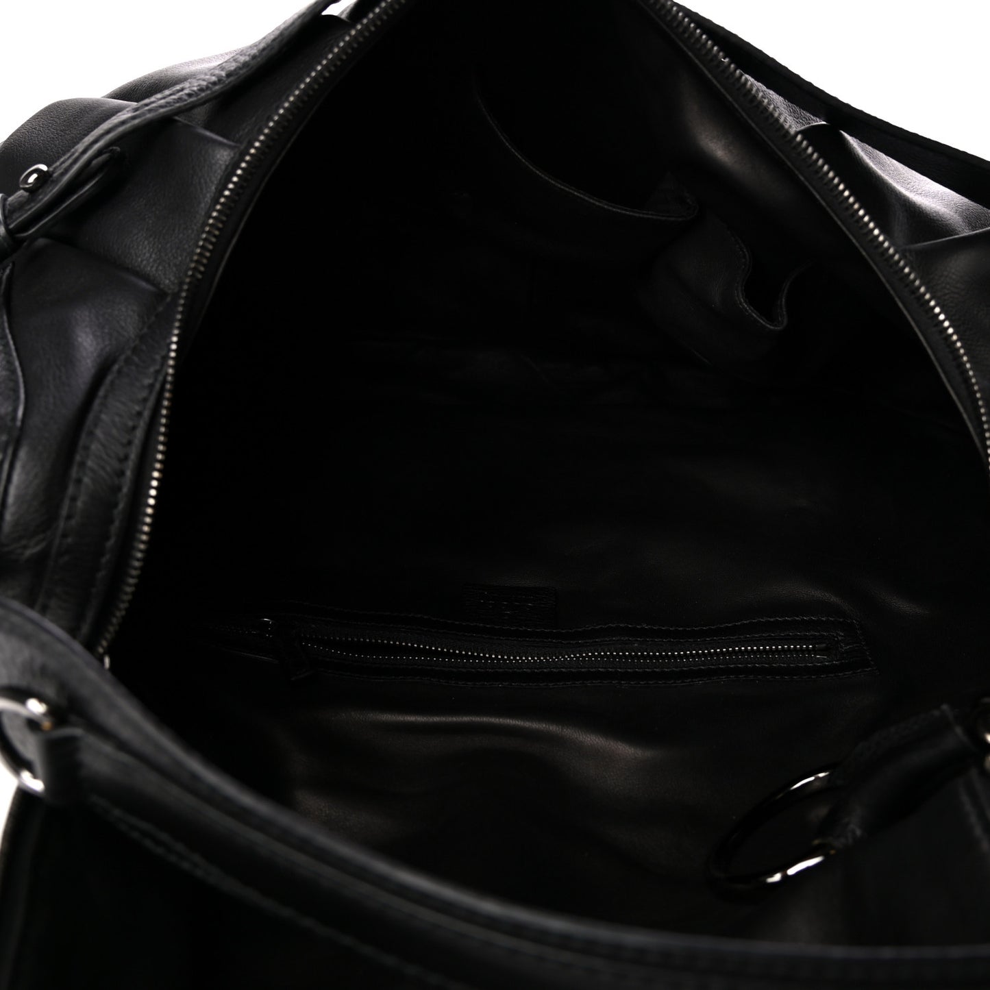 Pebbled Calfskin Medium Icon Bit Shoulder Bag Black