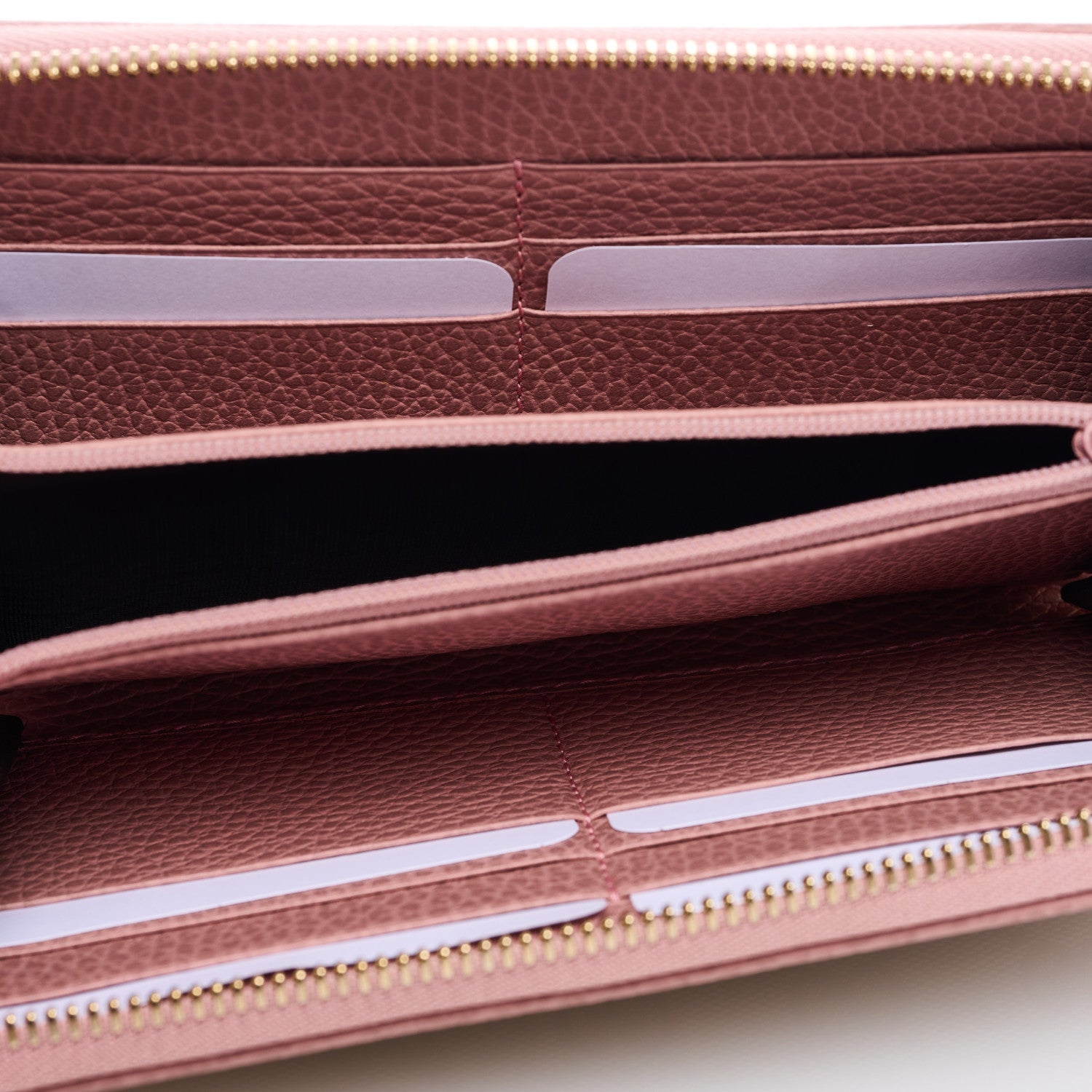 Gucci Monogram Dollar Calfskin Zip Around Wallet Beige Ebony Soft Pink 5 of 6