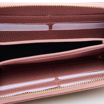 Gucci Monogram Dollar Calfskin Zip Around Wallet Beige Ebony Soft Pink 5 of 6