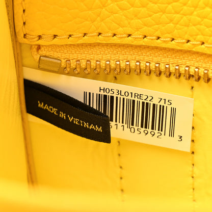 Marc Jacobs Grained Calfskin Mini The Tote Bag Yellow 6 of 11