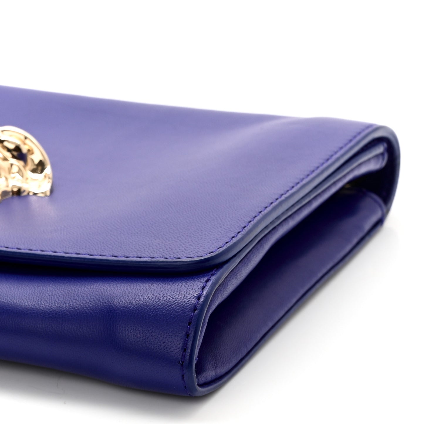 Lambskin Palazzo Chain Evening Bag Blue