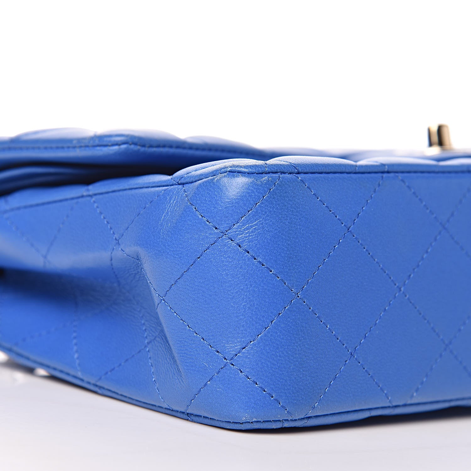 Chanel Lambskin Quilted Medium Double Flap Blue 16 of 18