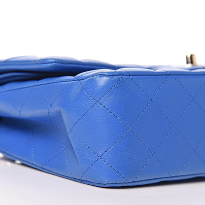 Chanel Lambskin Quilted Medium Double Flap Blue 16 of 18