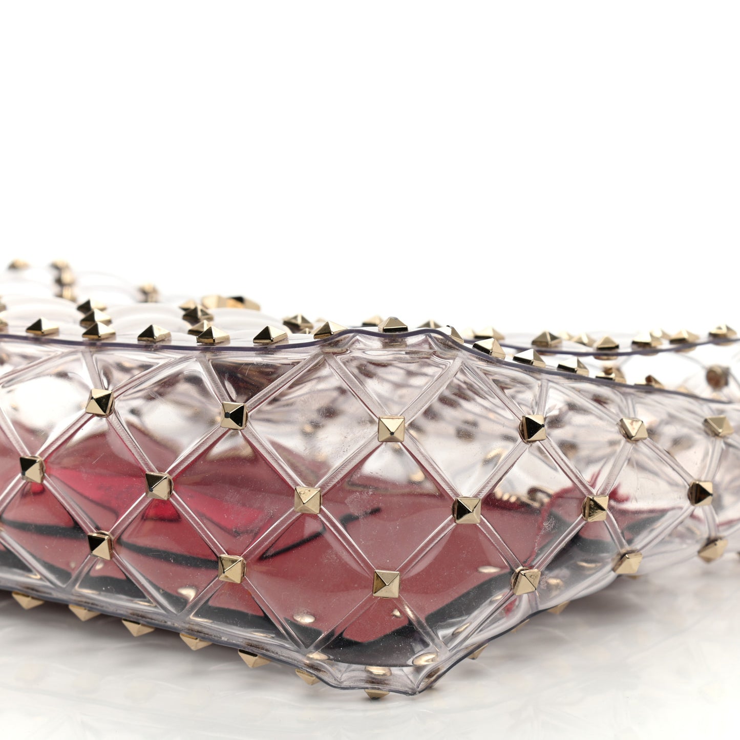 PVC Medium Rockstud Spike Shoulder Bag