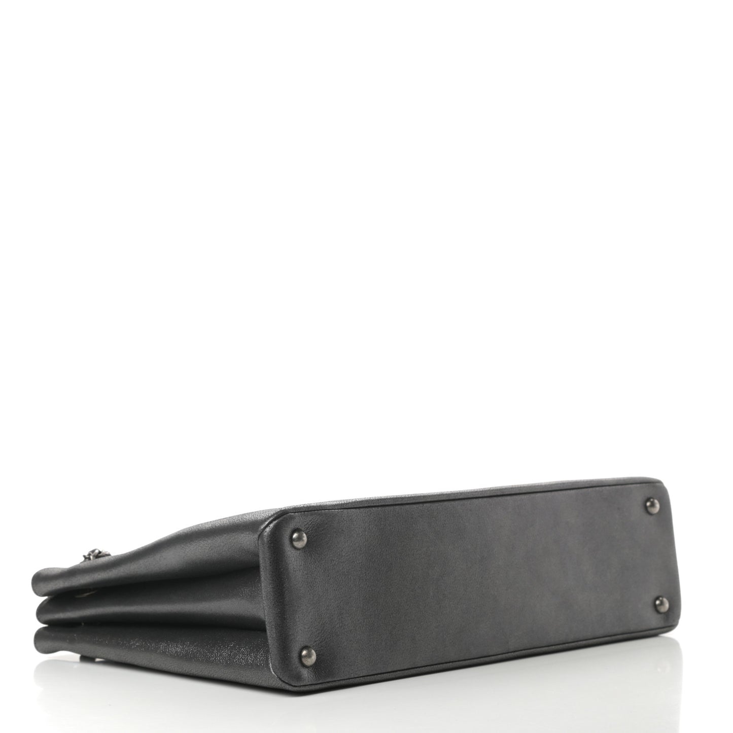 Iridescent Calfskin CC East West Shopping Tote Grey