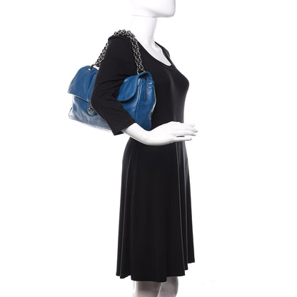 Chanel Lambskin Soft and Chain Large Flap Blue 2 of 11