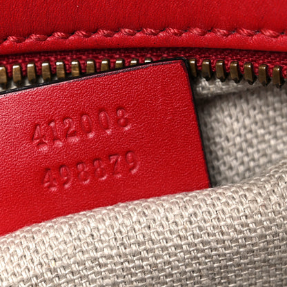 Gucci Calfskin Web Small Webby Bee Shoulder Bag Red 7 of 35