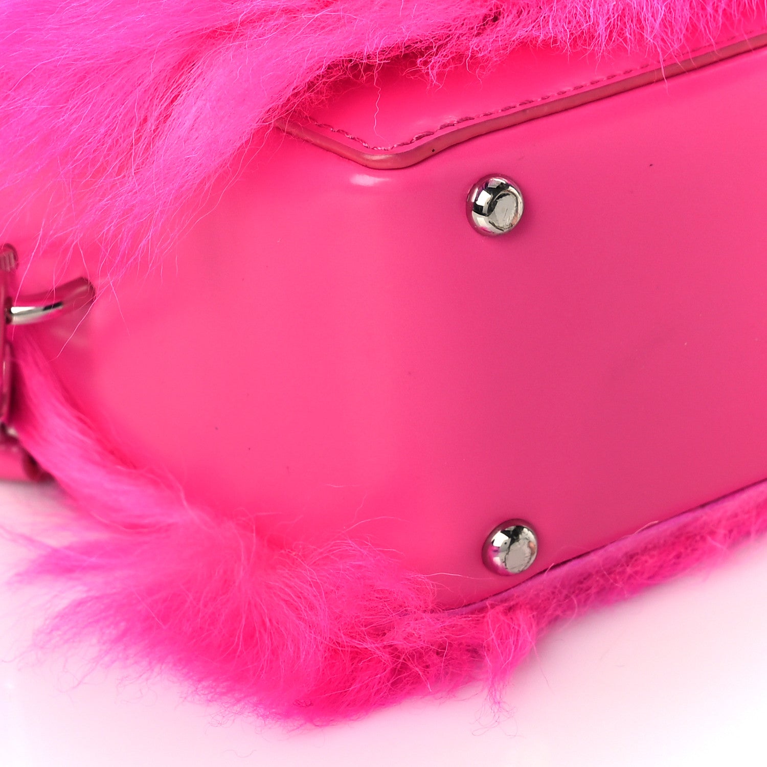 3.1 Phillip Lim Shearling Calfskin Ray Baguette Crossbody Neon Pink 7 of 8