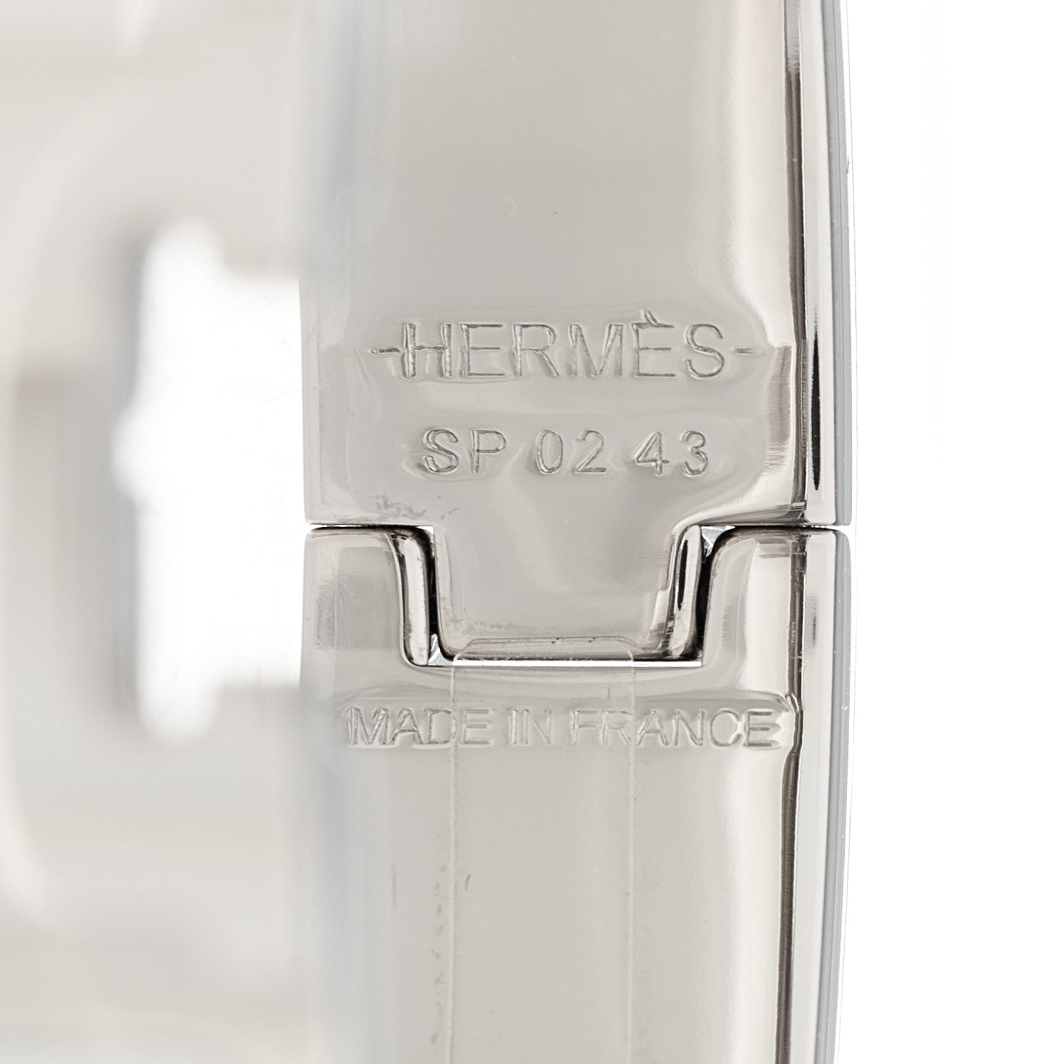 Hermes Enamel Narrow Clic Clac H Bracelet PM White 4 of 5