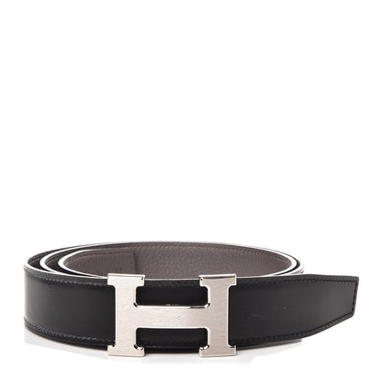 Hermes Box Togo 32mm H Belt 95 Black Etain 1 of 7