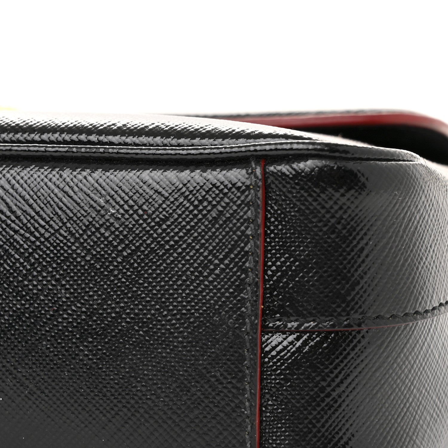 Prada Saffiano Vernice Sound Shoulder Bag Black 11 of 15