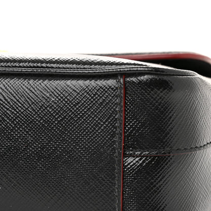 Prada Saffiano Vernice Sound Shoulder Bag Black 11 of 15