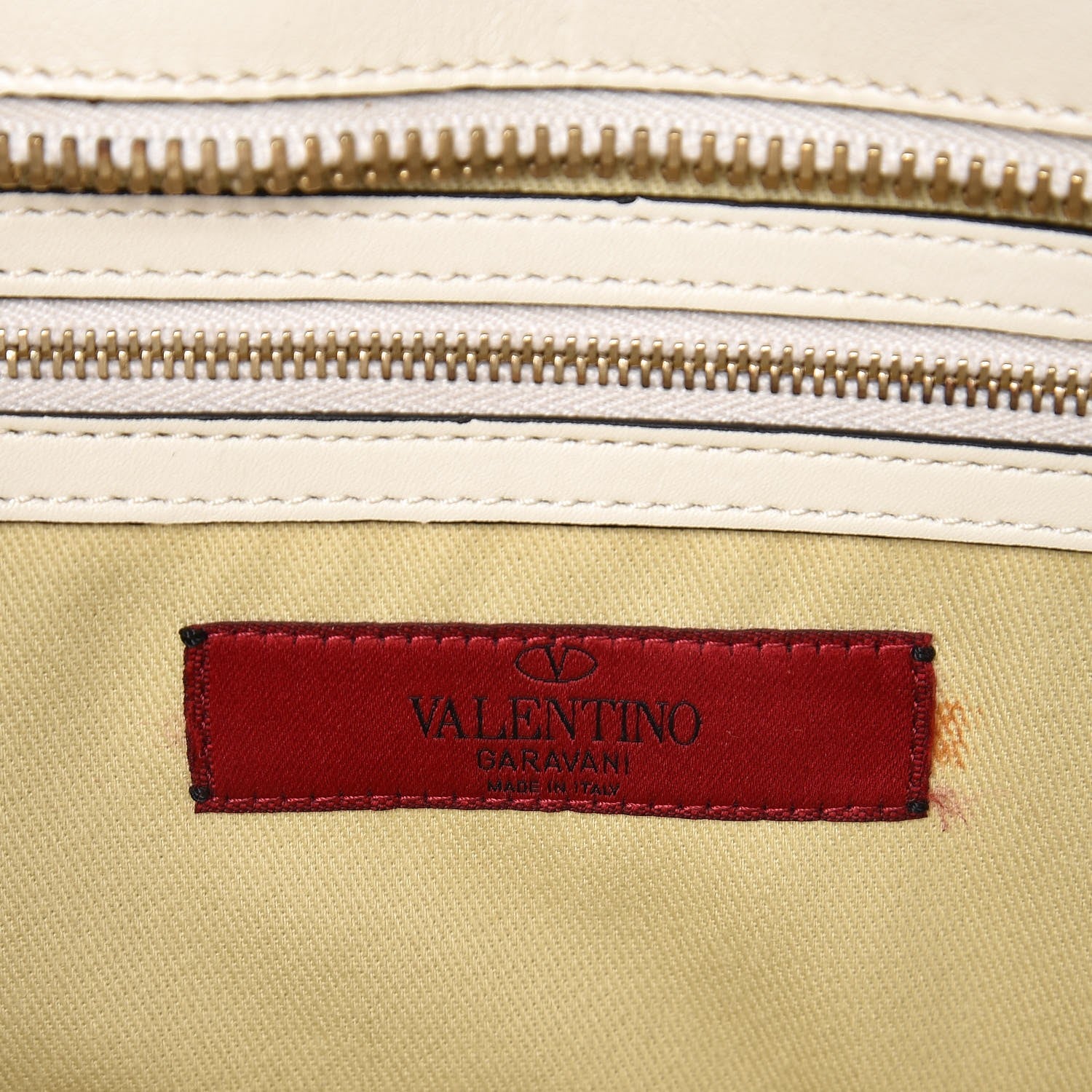 Valentino Garavani Vitello Rockstud Double Handle Tote Ivory 6 of 13