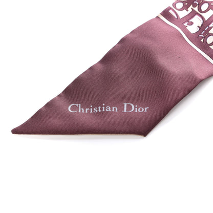 Christian Dior Silk Oblique Mitzah Scarf Bordeaux 3 of 4