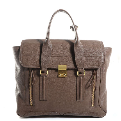 3.1 Phillip Lim 3.1 Leather Large Pashli Satchel Taupe 1 of 10