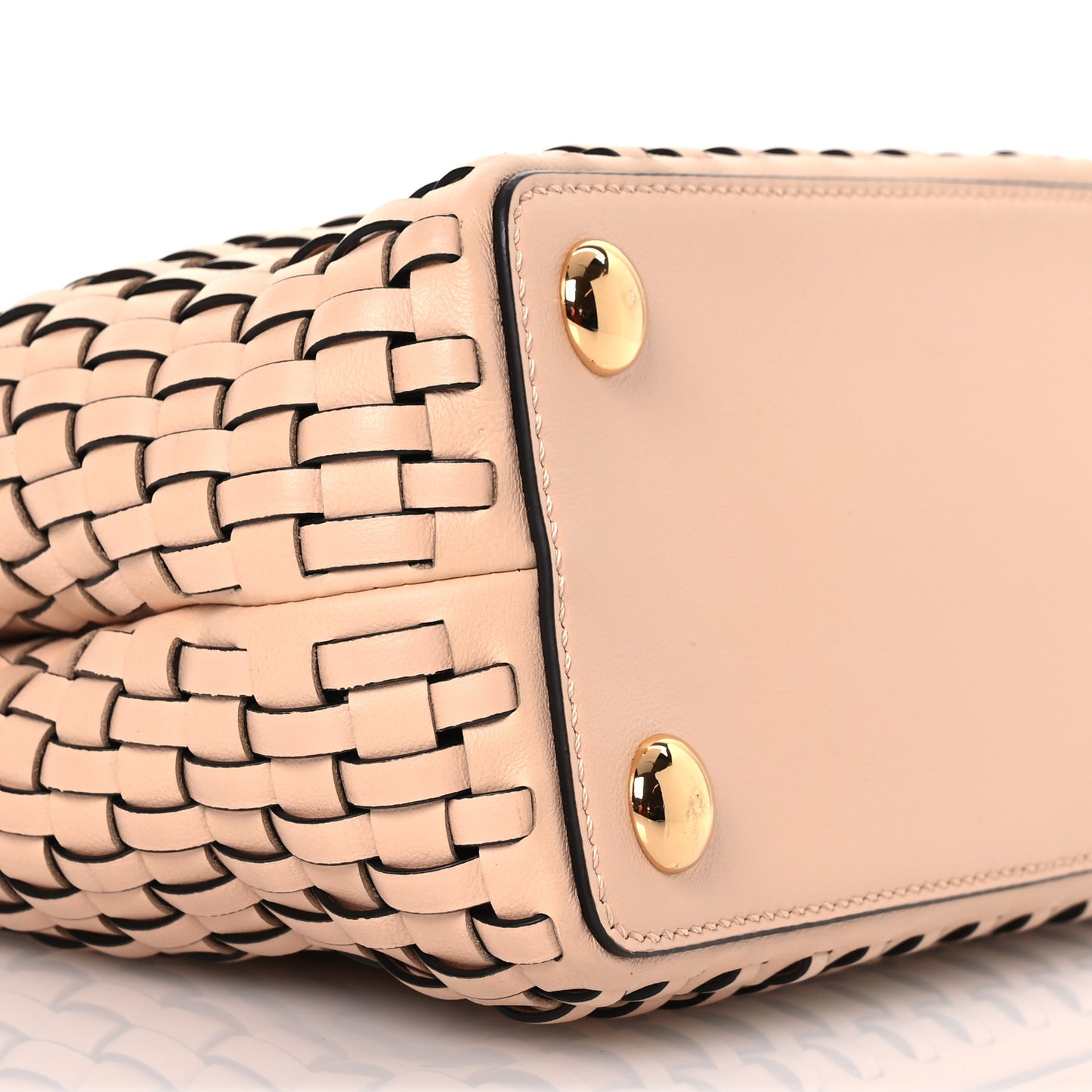 Vitello Grace Intreccio Mini Peekaboo Iconic Satchel Light Rose