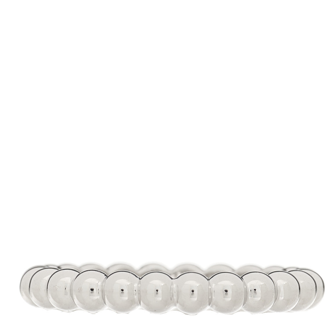 18K White Gold Medium Perlee Ring 52 6