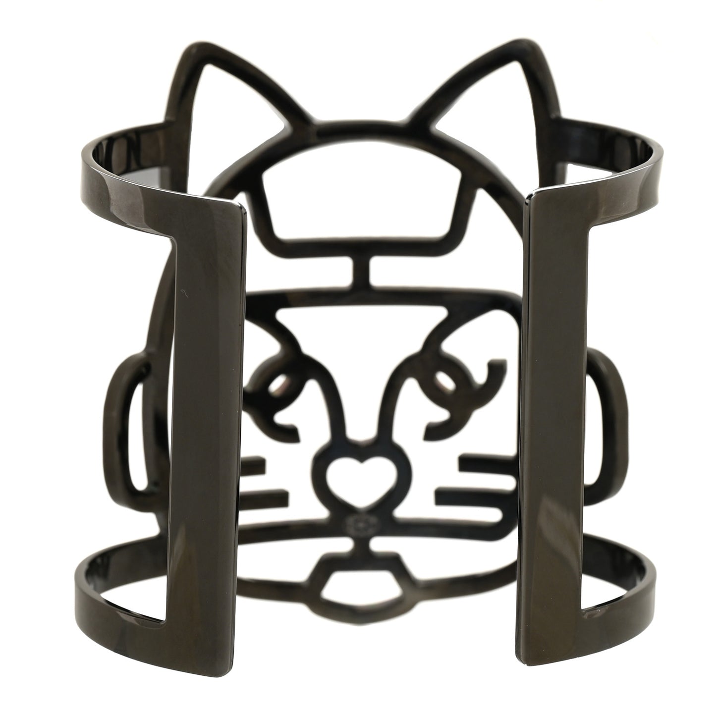 Strass Crystal CC Emoji Robot Cat Cuff