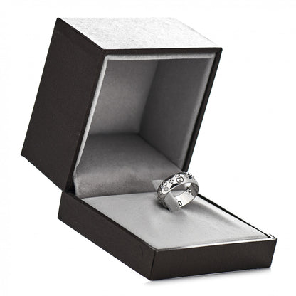 Gucci 18K White Gold Diamond 6mm Icon Band Ring 52 6 5 of 5