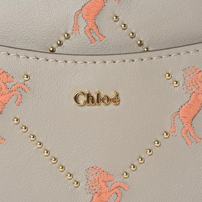 Chloe Smooth Calfskin Little Horses Embroidered Signature Belt Bag Pastel Grey 8 of 11