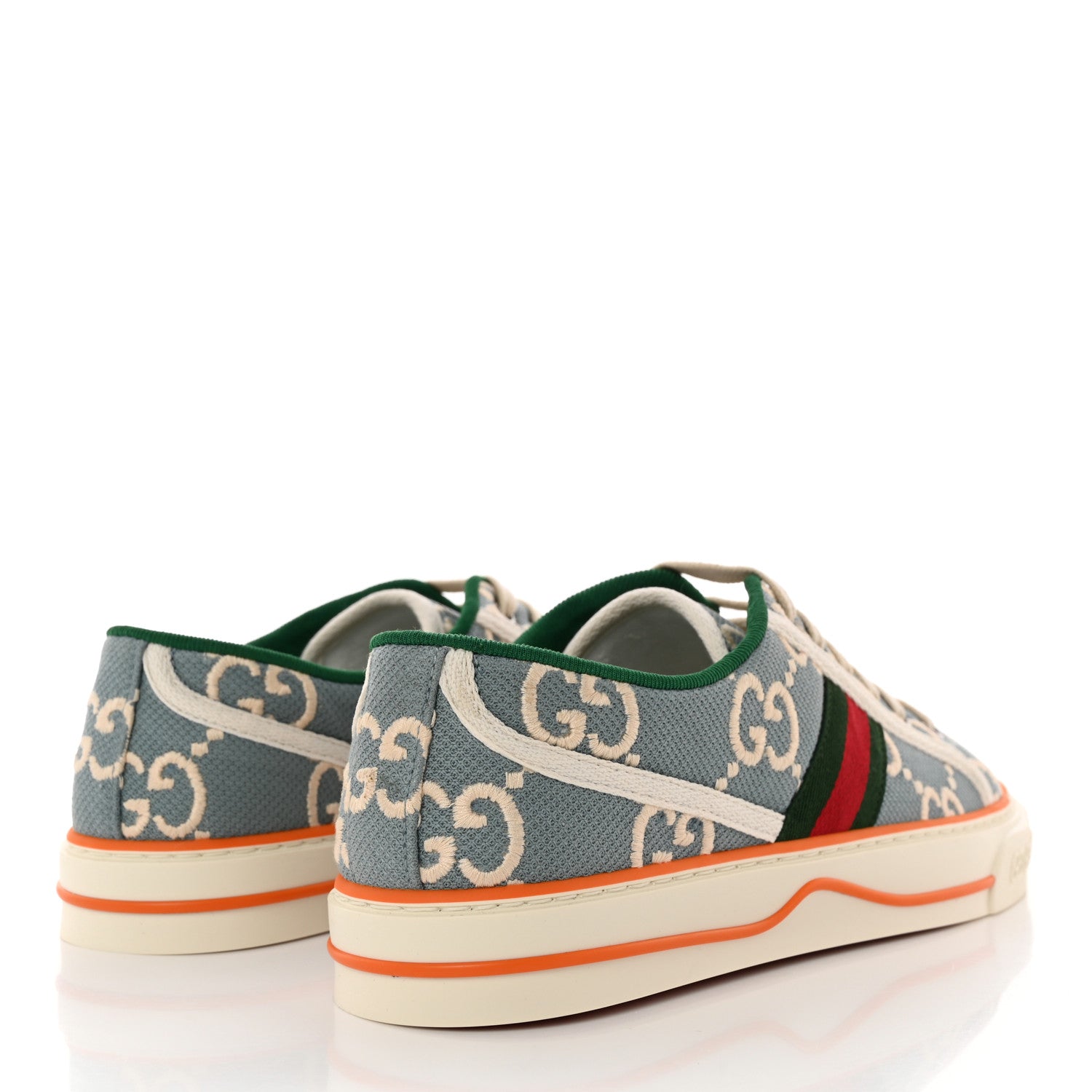 Gucci Cotton GG Monogram Web Womens 1977 Tennis Sneakers 40.5 Philod Ivory Mystic White 4 of 9
