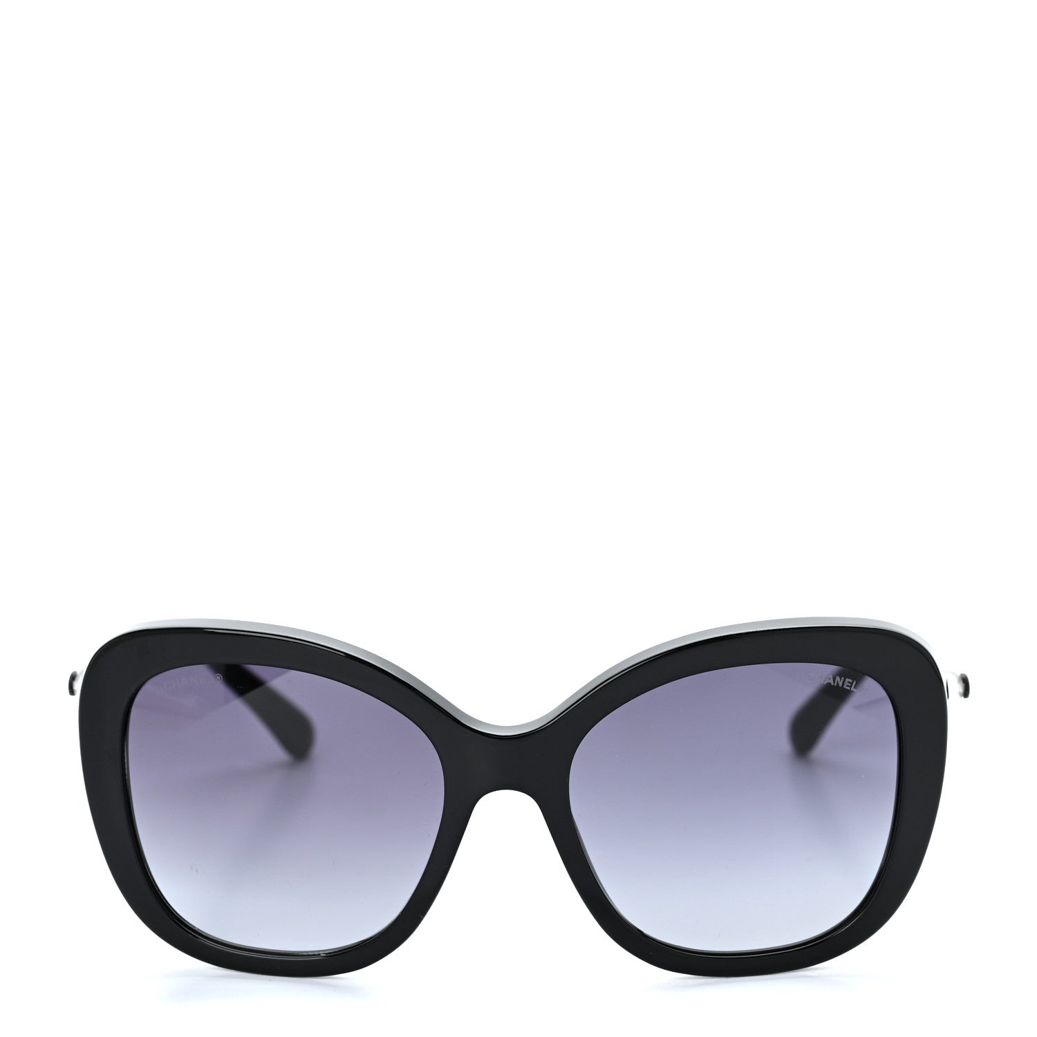 Chanel Acetate Butterfly Winter Pearl Sunglasses 5339-H Black 2 of 7