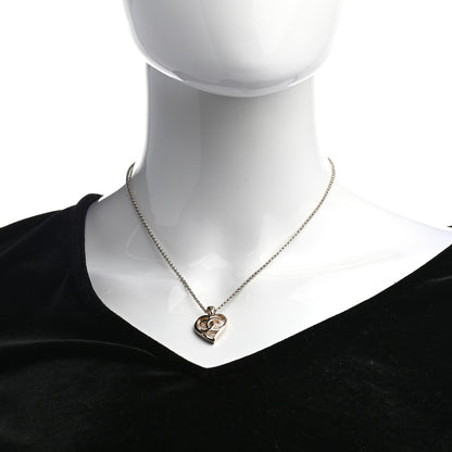 Chanel CC Heart Chain Pendant Necklace Gold 2 of 5