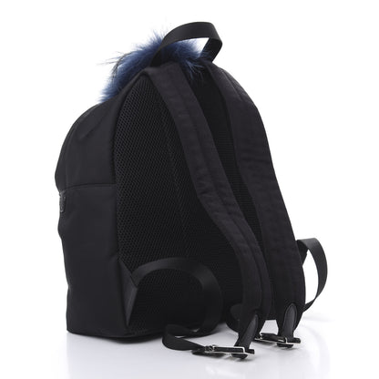 Fendi Nylon Vitello Fox Goat Fur Monster Eyes Backpack Black Multicolor Sky 3 of 12