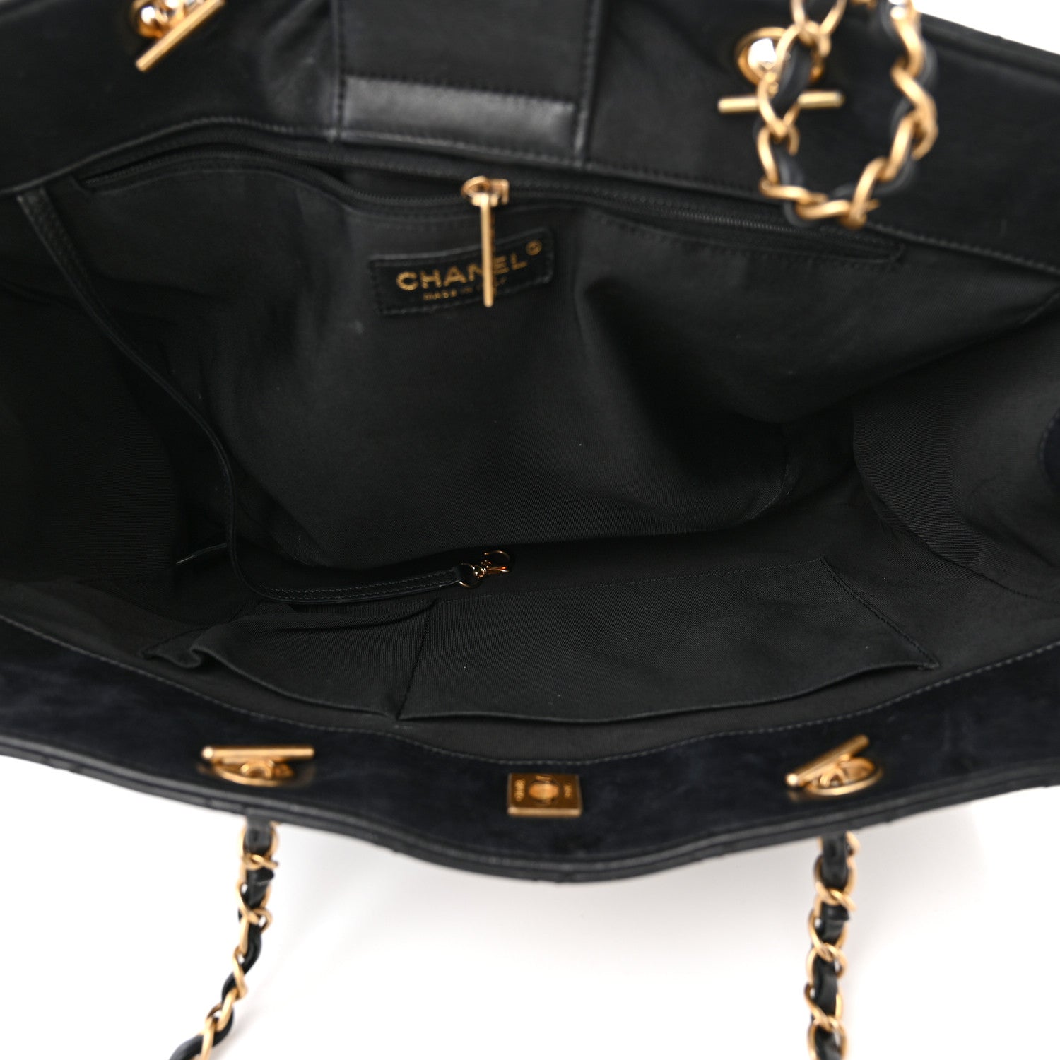 Chanel Calfskin Quilted Large Classic Shopping Tote Black 5 of 13