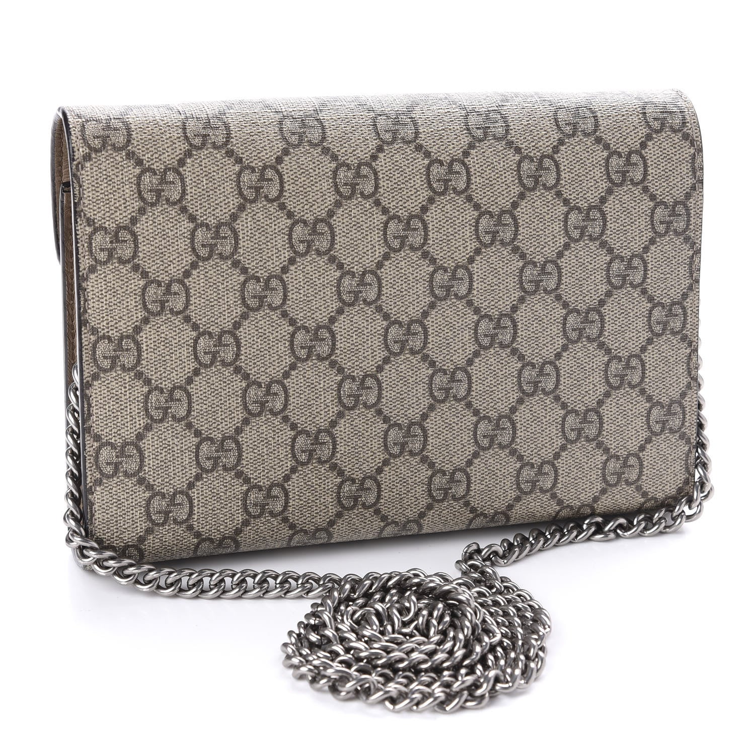 Gucci GG Supreme Monogram Mini Dionysus Chain Wallet Beige Taupe 3 of 10