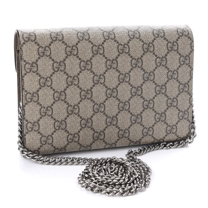 Gucci GG Supreme Monogram Mini Dionysus Chain Wallet Beige Taupe 3 of 10