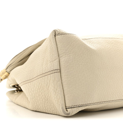 Gucci Pebbled Calfskin Medium Soho Chain Shoulder Bag Off White 9 of 17